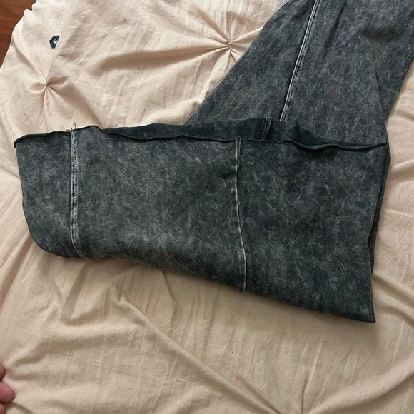 Hard Tail Forever Mineral Acid Wash Hippie Chick Flare Bell Bottom Leggings - Picture 7 of 12